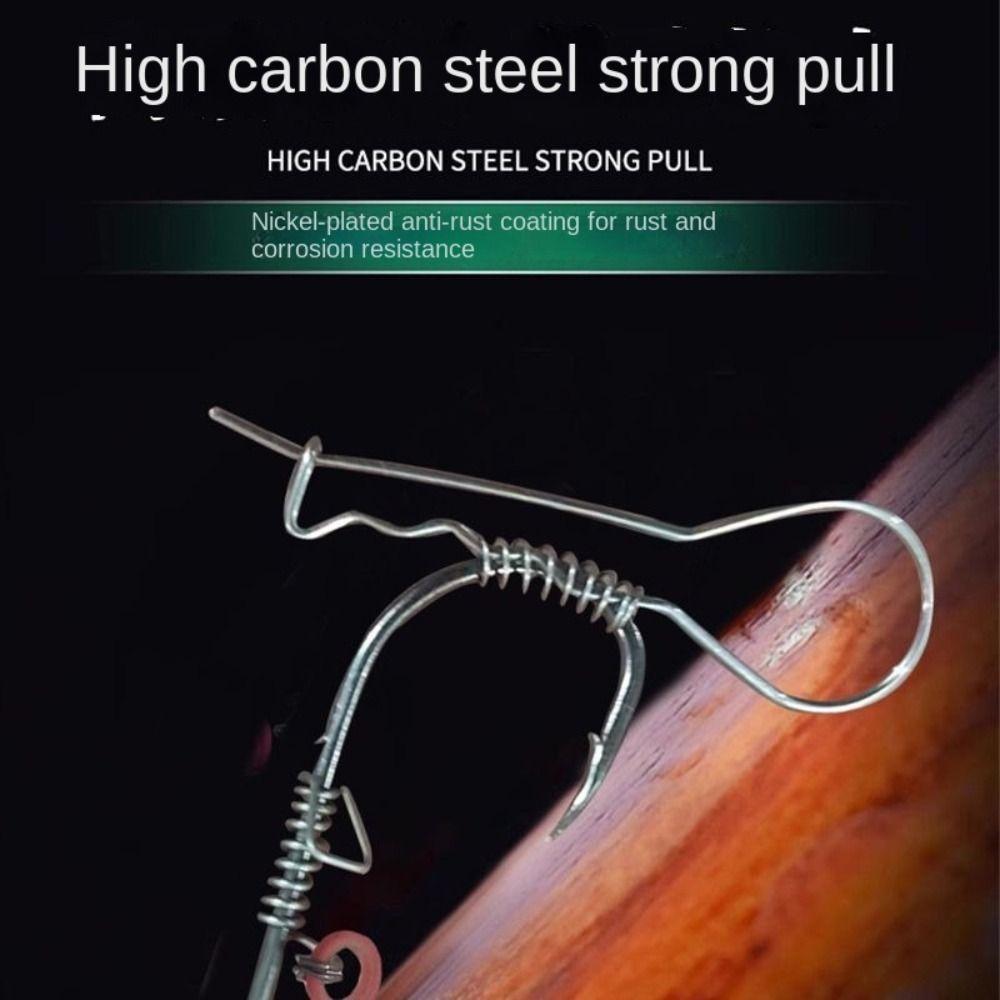 10pcs Wacky Weedless Worm Live Shrimp Bait Hooks Pickerel Hawksbill Single Hook Sea Fishing