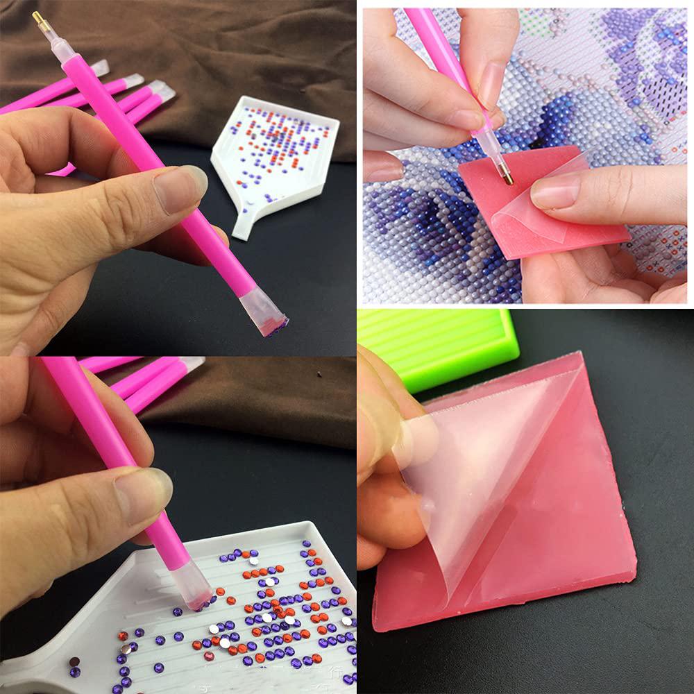 4 Boxes 2.5cm Silicone Resin DIY Crafts Drilling Mud Dotting Glue Painting Wax Diamond Painting Clay Diamond Art Glue Mud