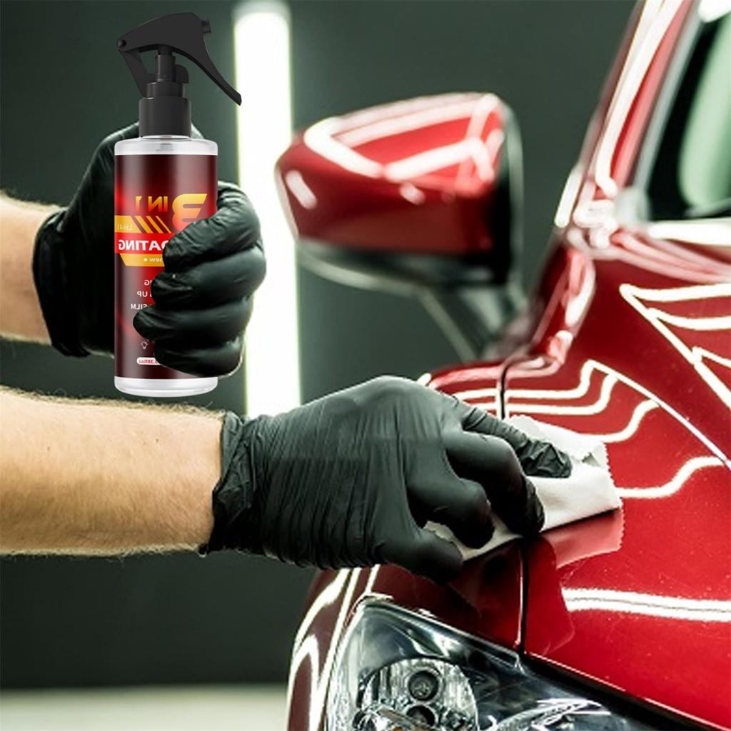 Autolackversiegelungsspray 100ml, Wetterbeständige Reinigung und Werkzeug, Hochglanzfinish für Automobildetailling, Langlebiges Glas, Karosserierestaurierungszubehör