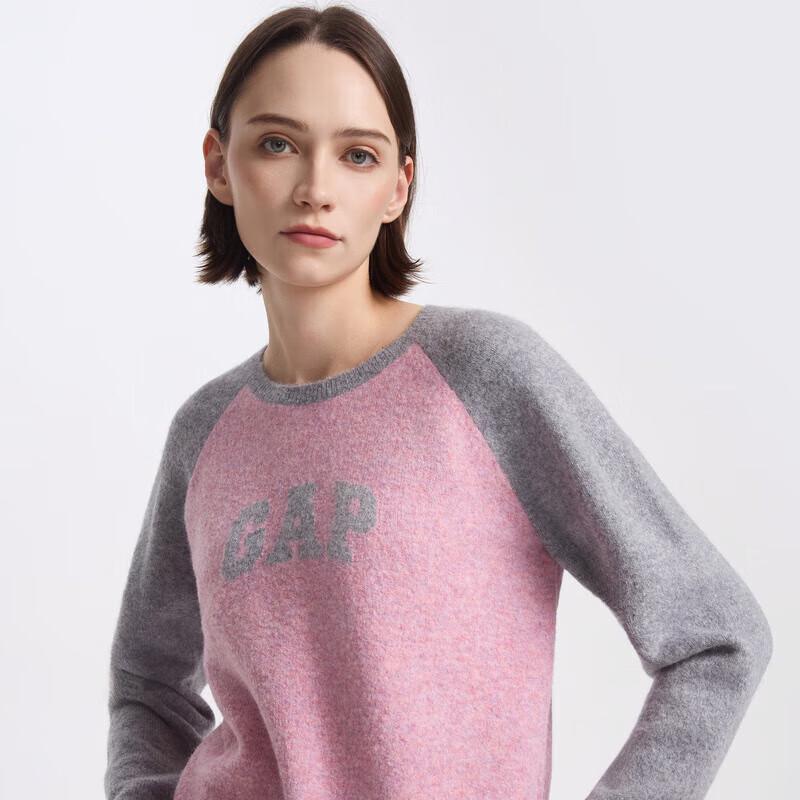 Gap Women's Logo Color-Block Raglan Knit Sweater