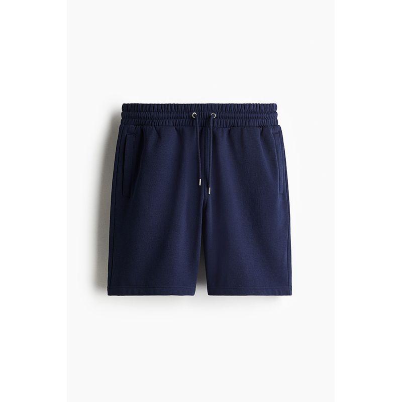

HM Men s Sweatpants 2025 Summer New Arrival Loose Straight-leg Commute Leisure Standard Edition Shorts 1285819 Navy blue 165/72