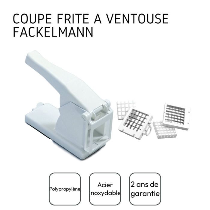 Ustensile de cuisine - Fackelmann - Coupe frite - 2 grilles de découpe - Acier inoxydable - 27x14.5x9.2 cm