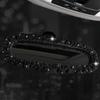 Bling Rearview Mirror Accessories Elastic Plush Car Rear View Mirror Cover for Women Bling Car Accessories Universal Fit Black