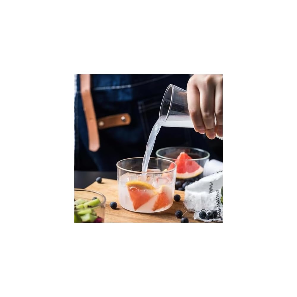 FGIUKC Heat-Resistant Glass Pudding Cups, 250ml, with Lid, Reusable, Round, 85cm Diameter, Set of