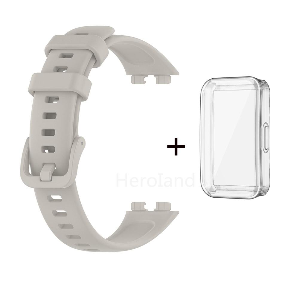 Módní měkký silikonový řemínek k hodinkám pro chytré hodinky Huawei Band 8 Náramek pro Huawei Band 9 10 Pásek Náramek Sportovní pásek a TPU pouzdro