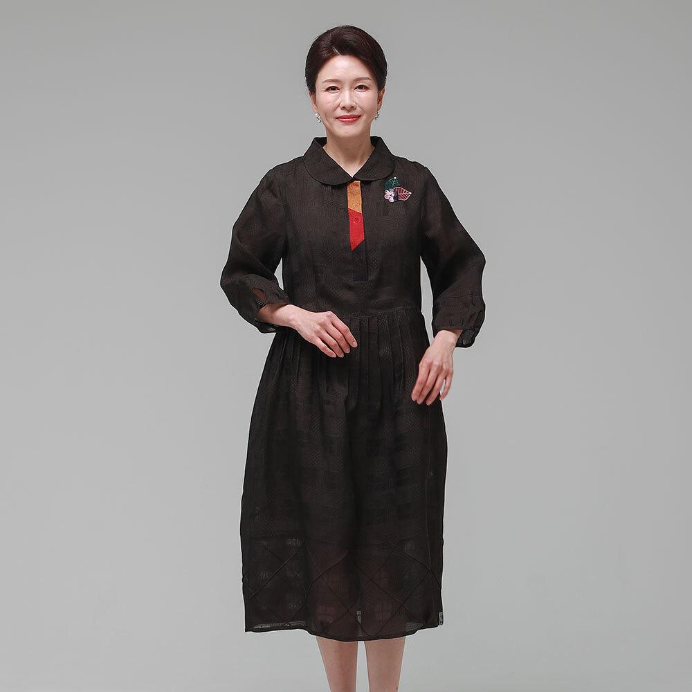 Halanghanbog Neat Summer Women'S Rayon Dress Brown