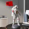 Kreativní dekorace astronauta s červenou vlajkou do obývacího pokoje, vinotéka, jednoduchá domácí dekorace, dekorace na stůl a kancelář...