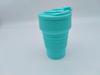 Creative Portable Folding Silicone Coffee Cup with Lid and Custom Logo