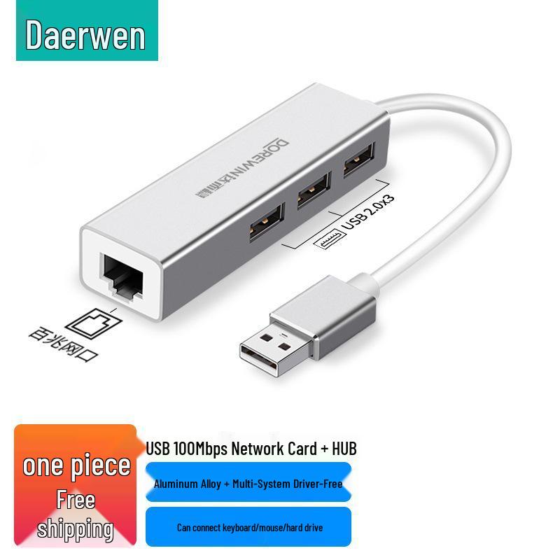 Darenwen Wired Network Adapter for Laptop/Desktop: External Gigabit Ethernet Converter