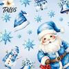 Home Decor for Christmas 9Pcs Window Clings, Blue Santa Snowman Reindeer Static Stickers, Nutcracker Clings Reusable Double Sided Xmas Decorations