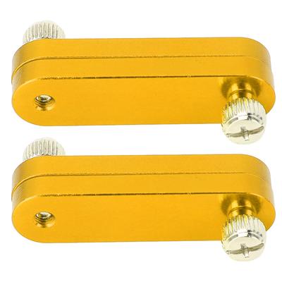 2 Stück Lineal Positionierungsblock Aluminiumlegierung Verstellbarer Lineal Positionierungsbegrenzungsblock Gold