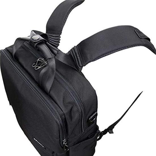 STARTTS SUV 3-Way Business Bag, Vertical Briefcase, Shoulder Bag, Backpack, Black, SU-02-BK