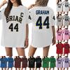 Women's Casual Short Sleeve T-Shirt Letter Print Loose Fit Crew Neck Oversized Tee Top for Everyday Wear