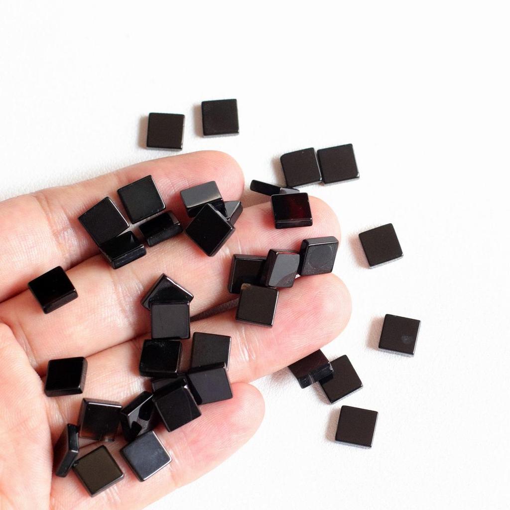 Double-Sided Natural Red and Black Agate Rectangular Slices - DIY Accessories