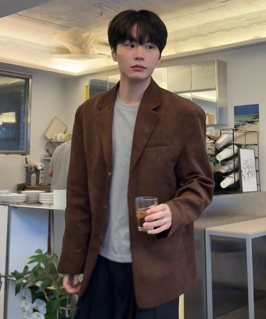 Mindbridge [Couture] Suede Oversized Jacket