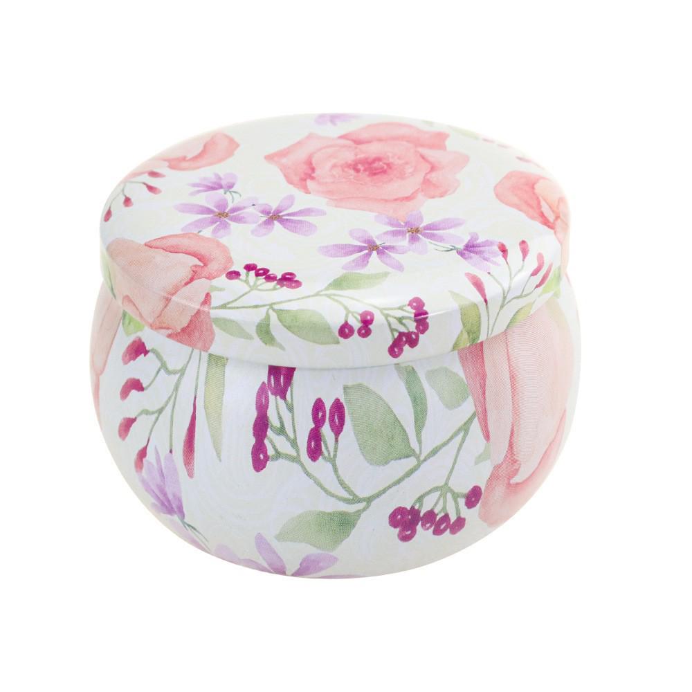 4.4oz Aroma Candle In Drum-shaped Tinplate Gift Jar