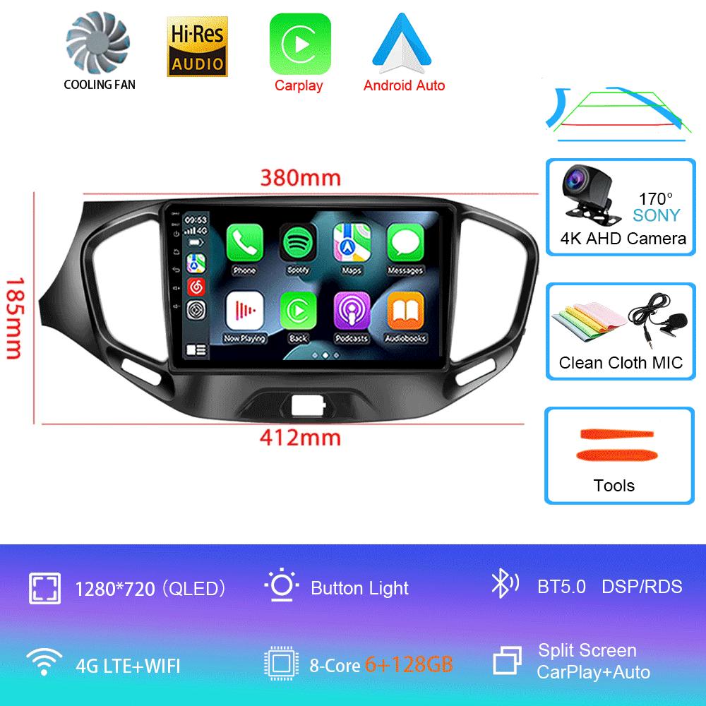 For LADA Vesta Cross Sport 2015-2019 Wireless Carplay Stereo Head Unit 2DIN Screen Android 14 Car Radio Multimedia Navigation 4G
