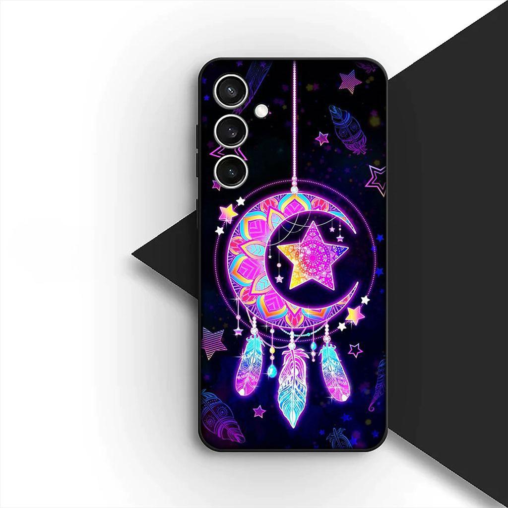 Hülle Mond Cartoon Himmel Astronaut Sterne für Samsung Galaxy S22 S21 S20 Fe Ultra S9 Plus + A13 A22 M21 M31 M55 M15 Handyhülle