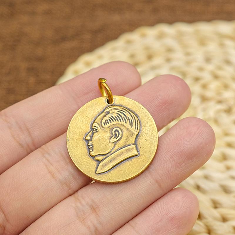 

Аватар председателя из латуни, значок, брелок для автомобиля, кулон, кулон в форме тыквы, подарки для мужчин и женщин Brass