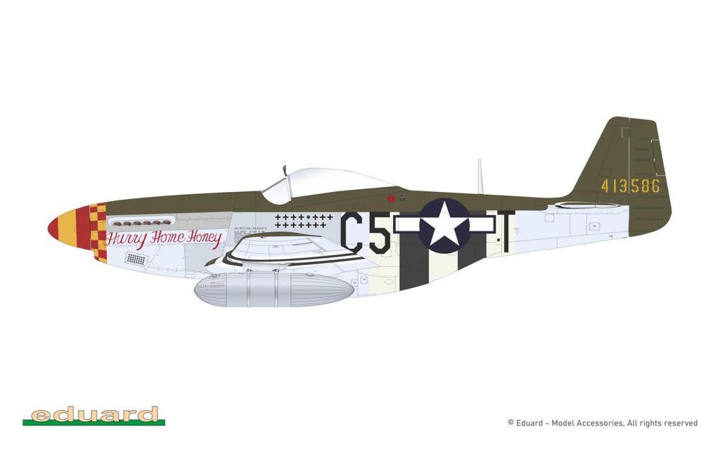Эдуард 1/72 масштаб P-51D-5 «357-я истребительная группа» декаль для пластиковых моделей (EDUD72052)