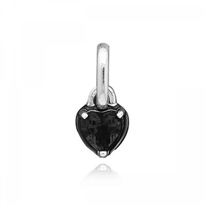 PAndora 793042c01 PAndora Me Pandantiv Mini Inimă Neagră Chakra și Charm Argintiu Agățat