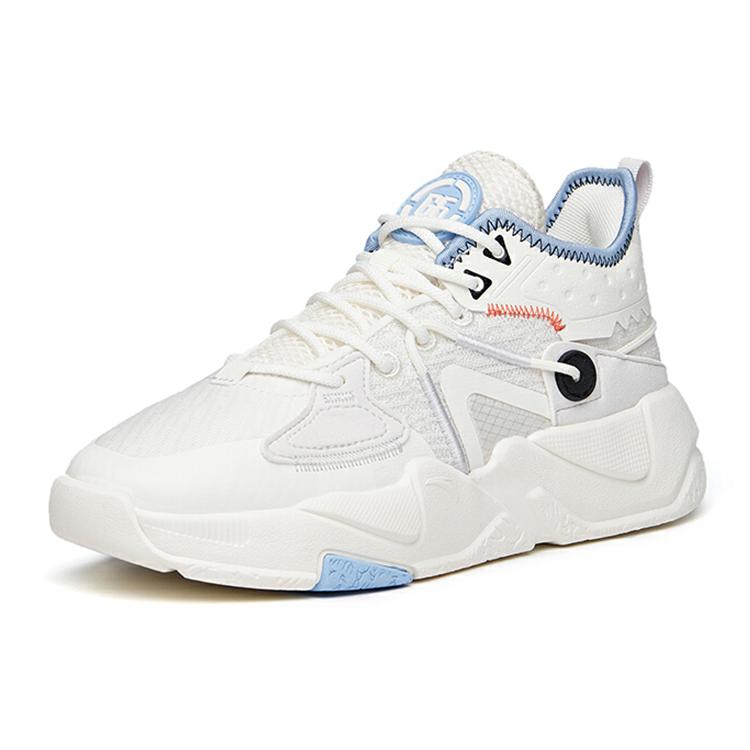 Anta Life Collection Slip Resistant Abrasion Resistant Low top Skateboard Shoes Women's Blue White 122138084-1