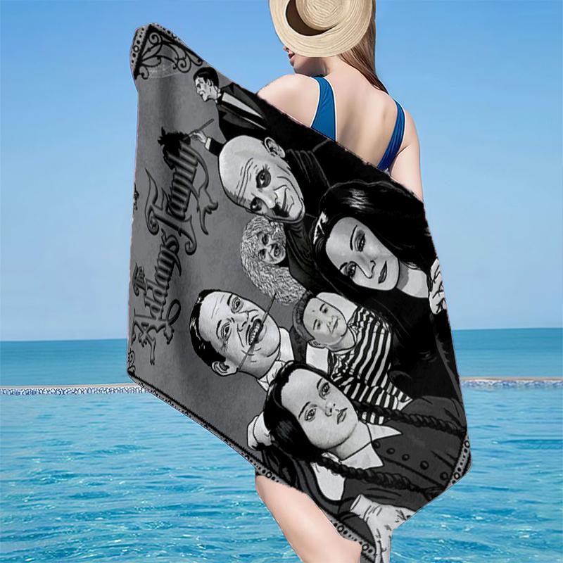 Gothic Adams  Beach Towel, Super Soft Microfiber, Gift for Her/Him, Birthday, for Pool, Beach, Travel, Home Decor Fan Gifts