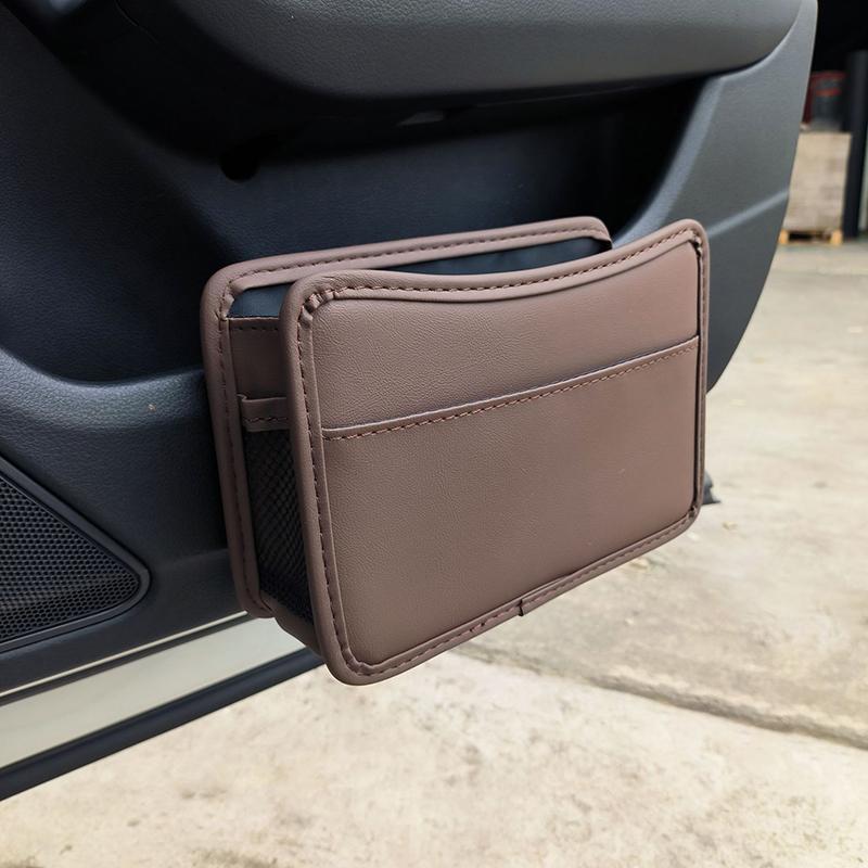 

Ящик для хранения на боковой двери автомобиля из искусственной кожи, чехол для телефона, автомобильный органайзер с несколькими карманами, подвесная сумка для хранения на спинке сиденья, многофункциональная сумка для мусора 04