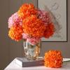 Realistic Look Hydrangea Artificial Flowers Bouquet Reusable Silk Flower  Living Room Decoration