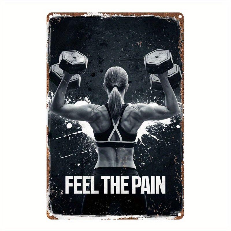 Fitness Motivation Metallblechschild Gewichtheben Fitness Poster Man Cave Garage Heimwanddekor 8x12 Zoll