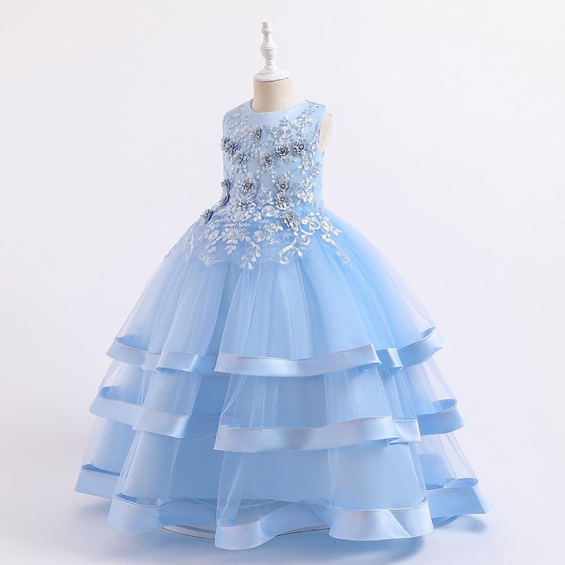 Dívčí společenské šaty Krajkové Tutu Společenské Dětské Šaty Pro Dívky Dětský Kostým Elegantní Princezna Šaty Květinové Dívčí Svatební šaty