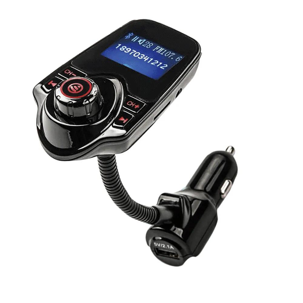 

Автомобильный комплект Handsfree Wireless Bluetooth FM-передатчик MP3-плеер USB-ЖК-модулятор 1pcs синий