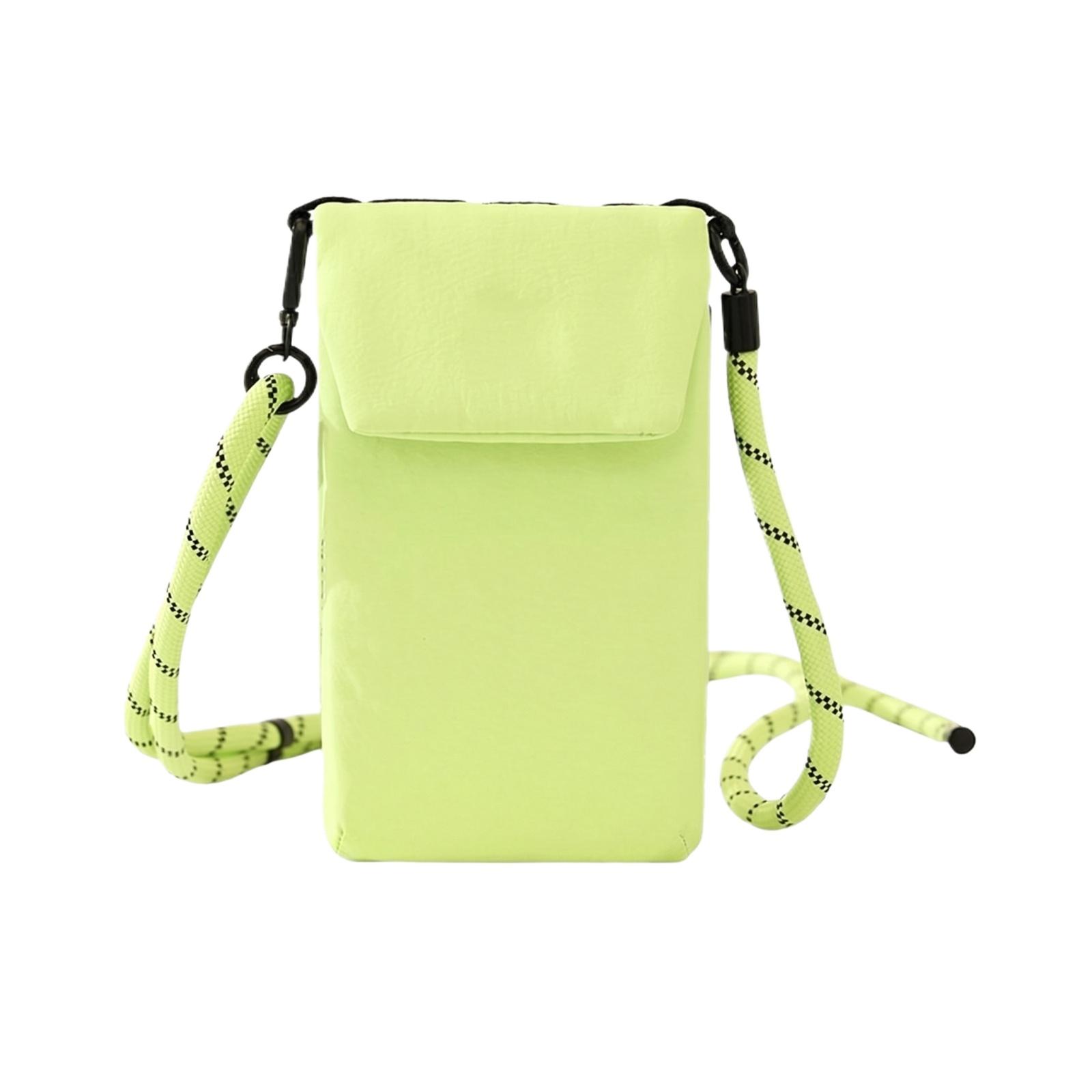 

Casual Small Crossbody Bag with Adjustable Rope Strap Vertical Design for Mobile Phone and Small Item Storage Lightweight and Versatile one size зелёный