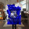 1 Stück Personalisierte Decke mit Everton FC Muster aus Flanell Geeignet für Alle Jahreszeiten für Heimdekoration Wärme und Komfort Geschenke Feiertagsgeschenk
