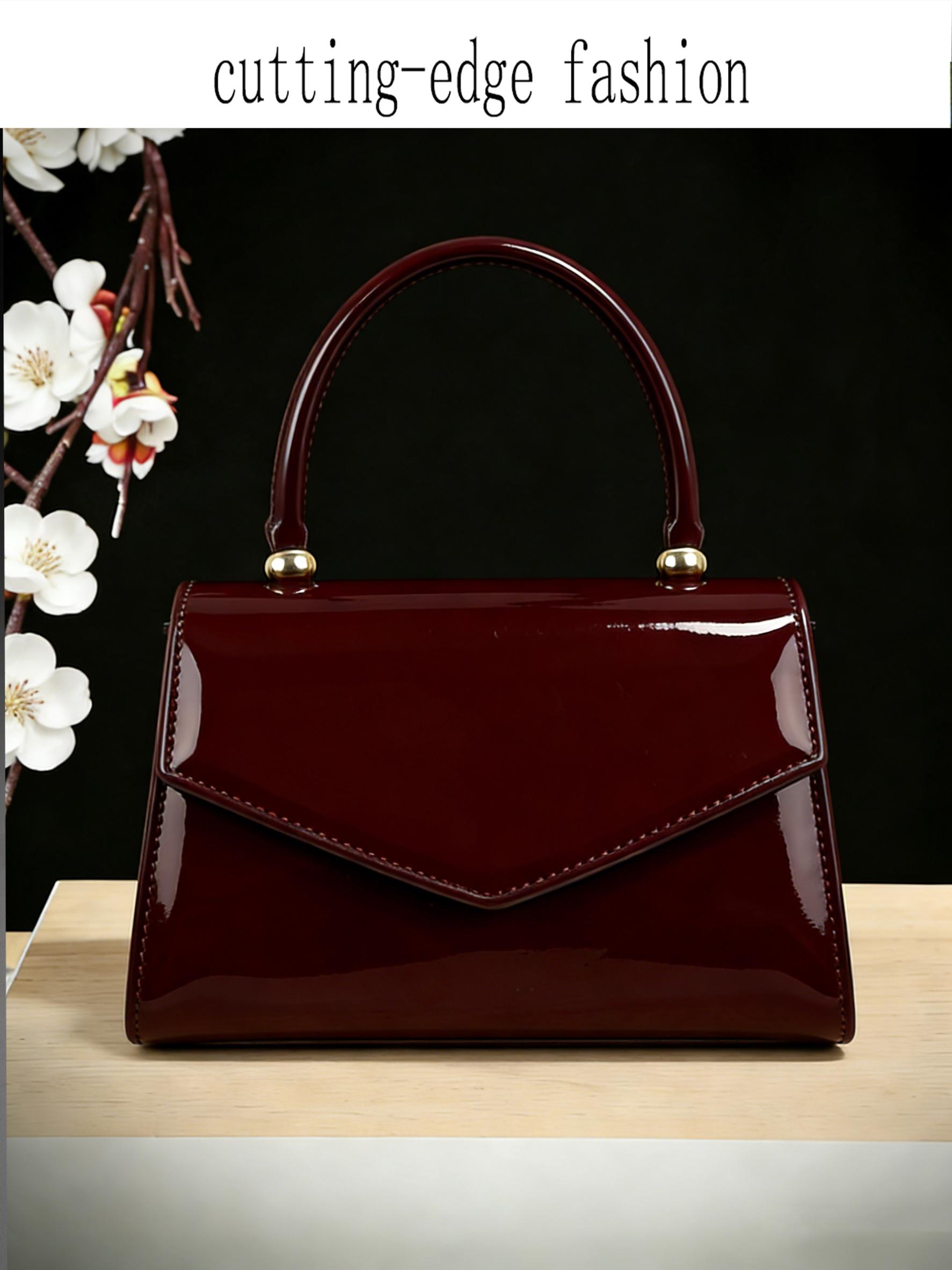 

vintage high-end evening bag with glossy texture, versatile handbag for all kinds of formal party dresses.