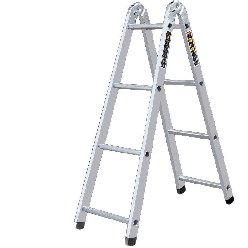 Thickened Folding Dual-Use Indoor Non-Slip Galvanized A-Frame Ladder