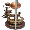 Handgefertigtes Messing-Sonnensystem-Orrery mit Holzsockel, funktionsfähiges Sammlermodell für Sonne, Erde und Mond