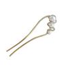 1pc New Fashion U-shaped Metal Hair Clips Ladies Elegant Pearl Ponytail Hair Stick Simple Hairpin Headdress Hair Accessories