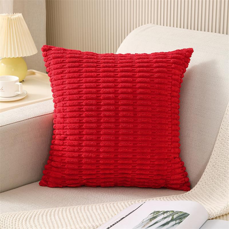 45x45cm Kord Kissenbezüge Weiche Gestreifte Quadratische Kissenbezüge Frühlings-Kissenbezüge für Couch Sofa Schlafzimmer Stuhl JAF062