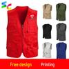 Custom Logo Multi-Pocket Volunteer Vest for Photography and Film Crew.