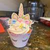 Rainbow Unicorn Eyelashes Horn Cake Topper Birthday Party Decor Unicornio Baby Shower First Birthday Unicorn Party Decoration