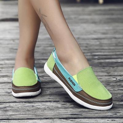 Women Lightweight Loafers Slip Ons Breathable Canvals Flat Walking Shoes Casual Loafers Shoes