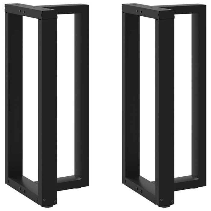 VidaXL Pieds de table de bar en forme de T, 2 pièces, noir, 50 x 35 x (90-91) cm, acier 4013076