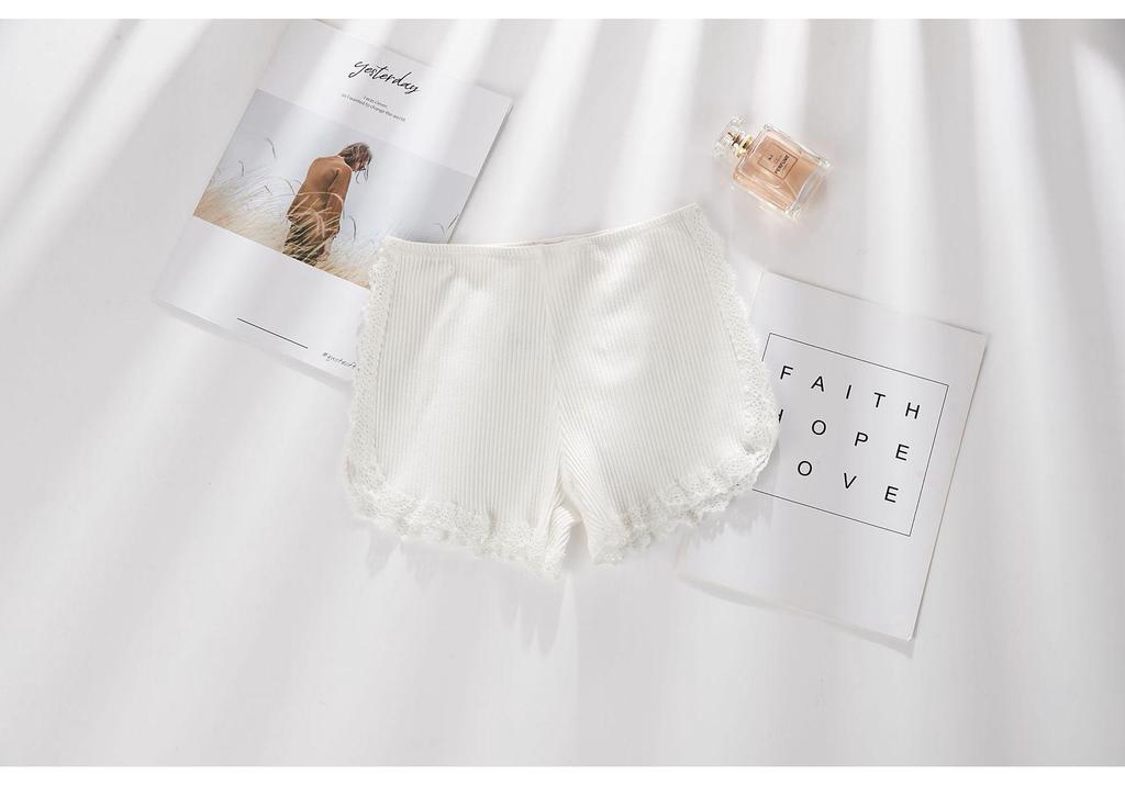 Women's Pure Cotton Lace Safety Shorts - No Underwear Needed, Lightweight Summer Style, Plus Size Available