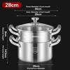 316 Stainless Steel Soup Pot Household Thick Integrated Pots Congee Bowl Milk Bottle Food Grade Gas Double Ear Pot Steamer Pan