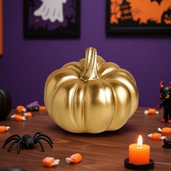 Halloween Kürbis Ornament Feine Verarbeitung Handbemaltes Kürbis Kunstwerk Herbstliche Saisonale Heimdekoration