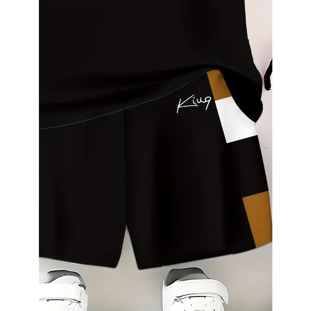 Boys Suit Fashion 3D Printed Casual Pullover Short Sleeve Shorts T Sweatshirt, BoysOutdoor T-Shirt shorts Set, Perfect for Outdoor