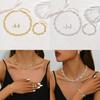 Minimalist Flower Necklace And Earring Set For Women With Water Drip Pendants Summer