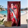 Cristiano Ronaldo Print Beach Towel Quick Dry Super Absorbent Soft Bath Towel for Swimming Beach Travel Fan Souvenir Gift