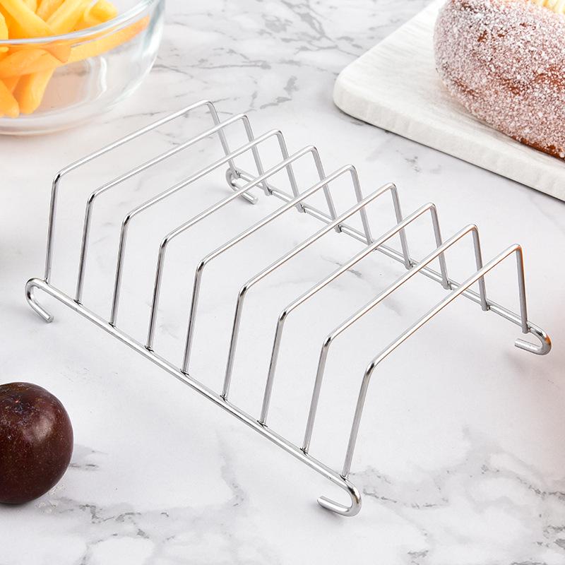 Edelstahl Heißluftfritteusen Zubehör: Toasterständer & Grill für Scheibenbrot